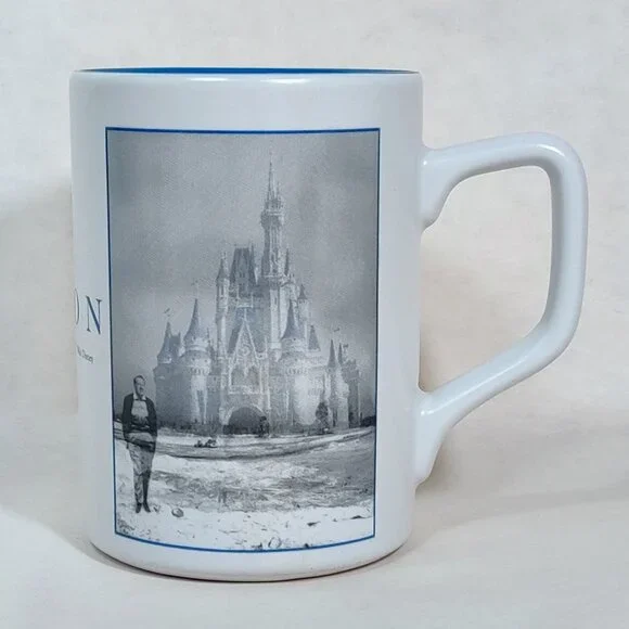 Walt Disney Footsteps Mug Cinderella Castle Photo Vision Quote Disney Parks